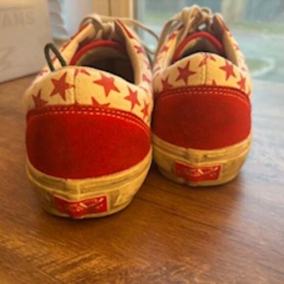 Vans Bianco Chandon Red Stressed Men's 10 - Picture 2 of 4